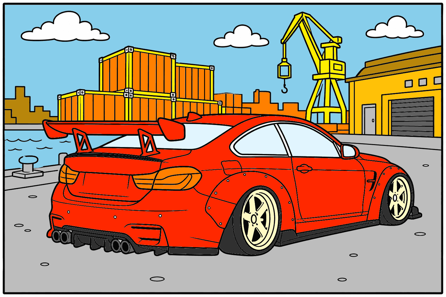 Porsche 911 colored by Tyler R. on Online Cars Coloring