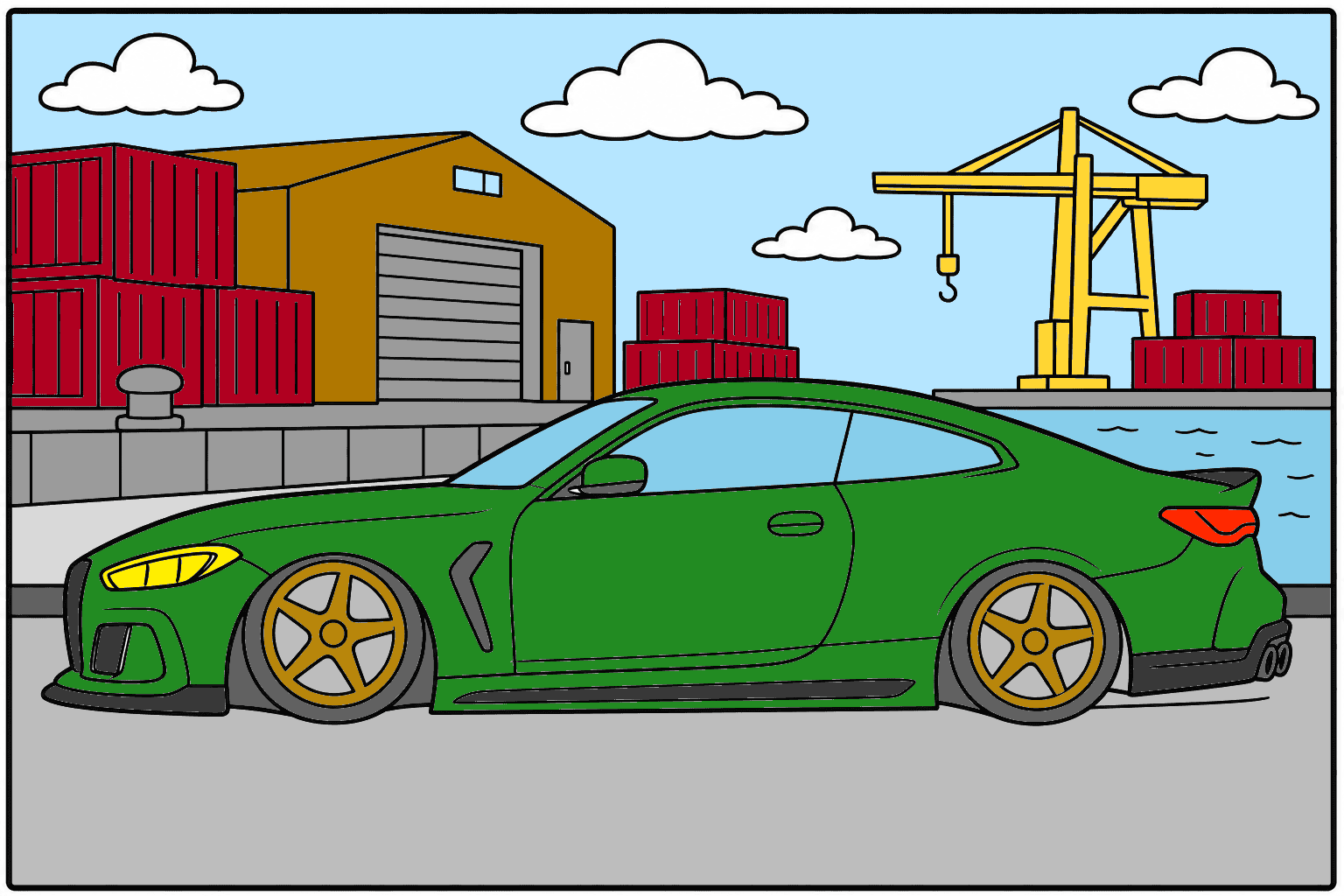 Toyota Supra colored by Emma K. on Online Cars Coloring