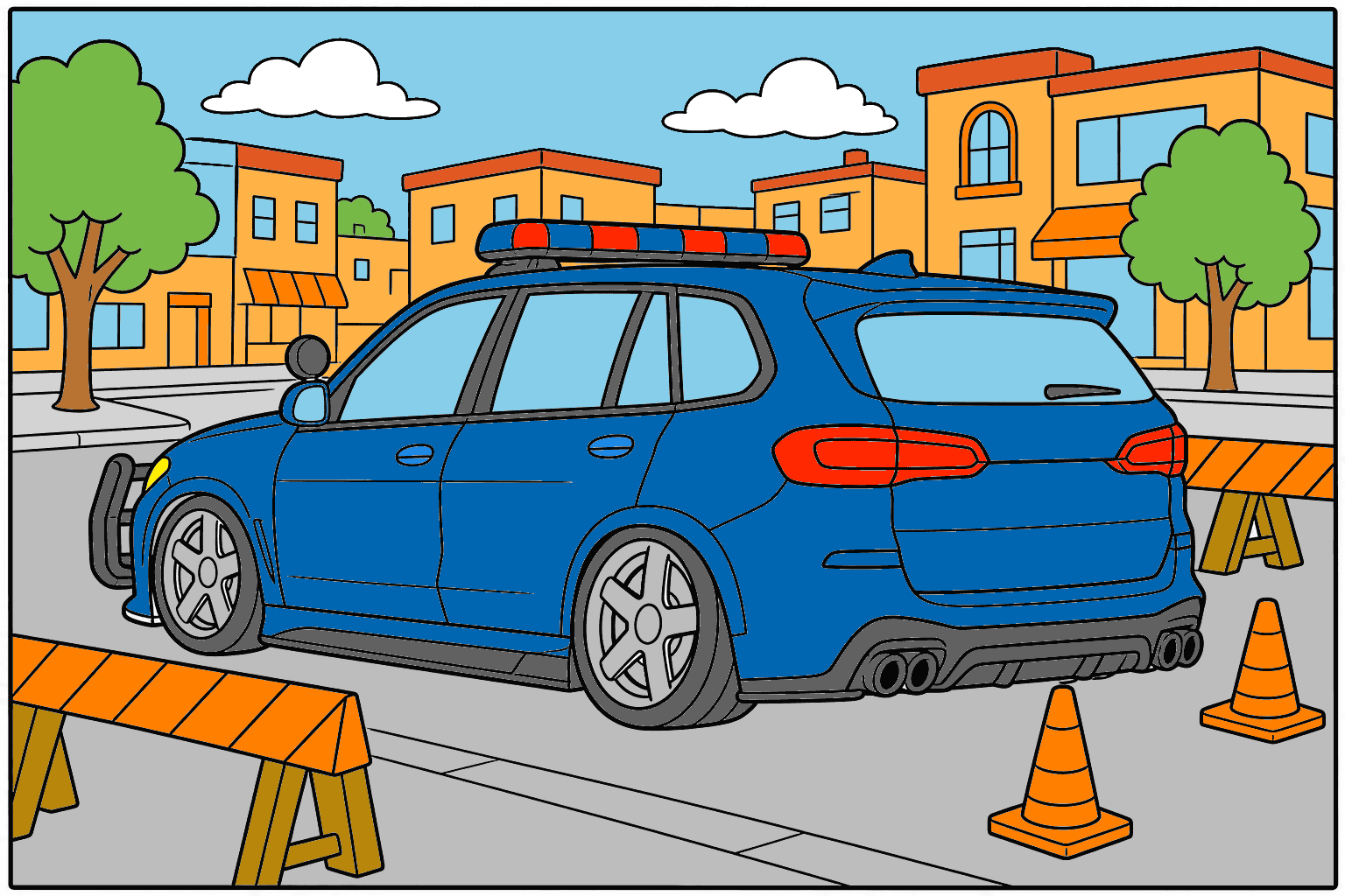 Ford Mustang colored by Carlos M. on Online Cars Coloring