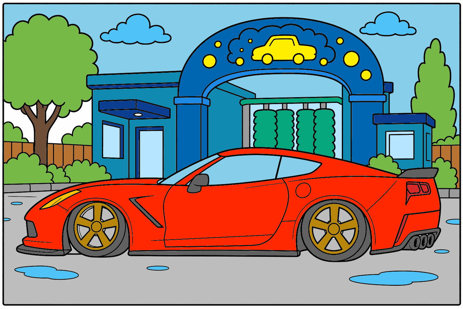 Ferrari F8 colored by Sophie L. on Online Cars Coloring