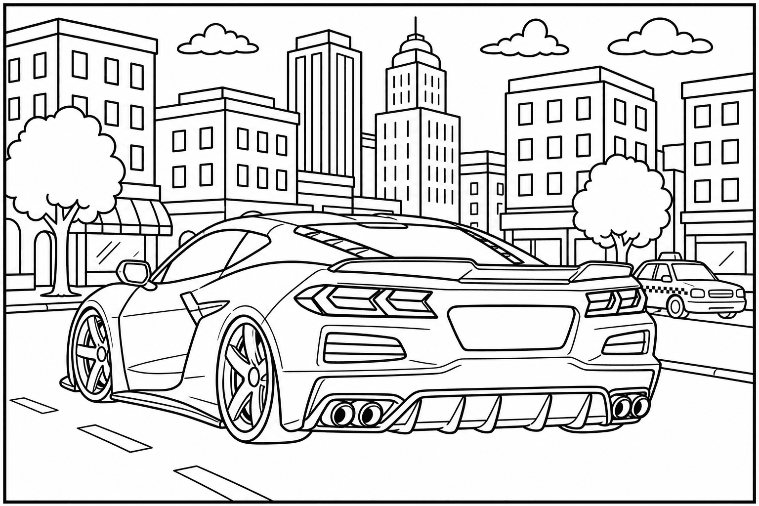 Chevrolet Corvette C8 Z06 coloring page