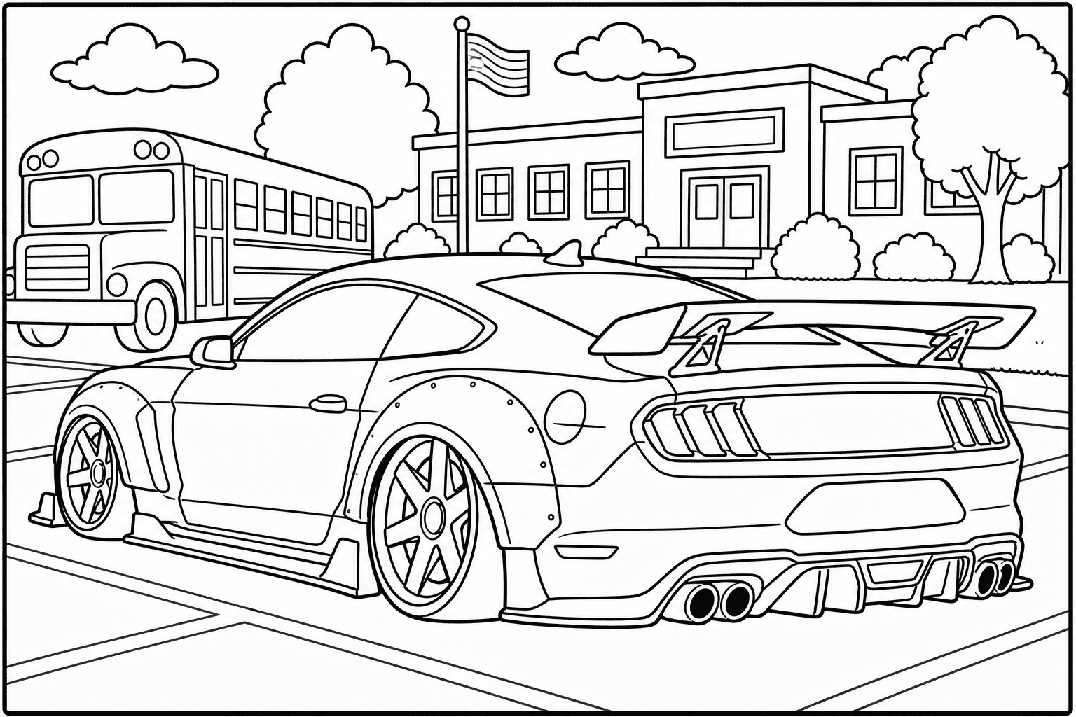 Ford Mustang Shelby GT500 Code Red coloring page