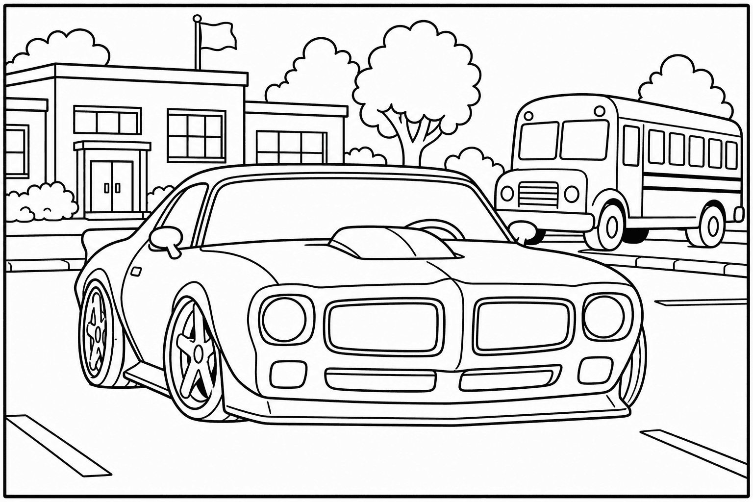 Pontiac Firebird Trans Am coloring page