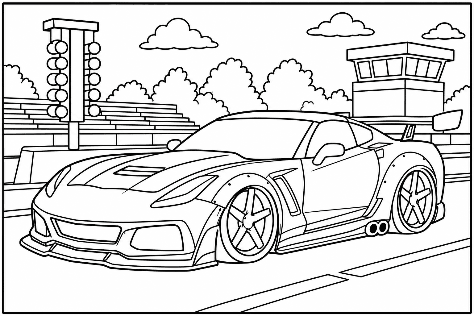 Chevrolet Corvette C7 ZR1 coloring page
