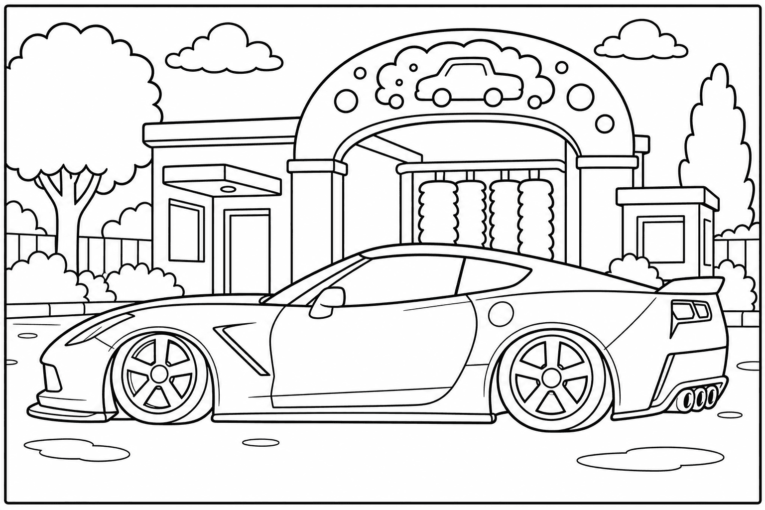 Chevrolet Corvette C7 Stingray coloring page