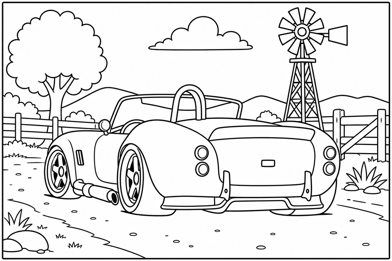 Shelby Cobra 427 coloring page