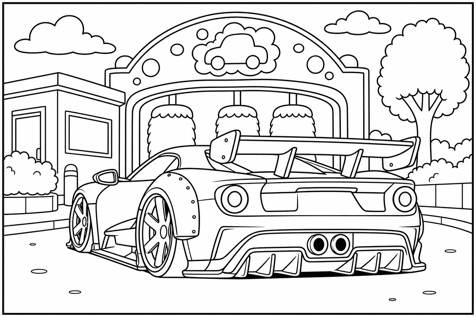 Ford GT coloring page