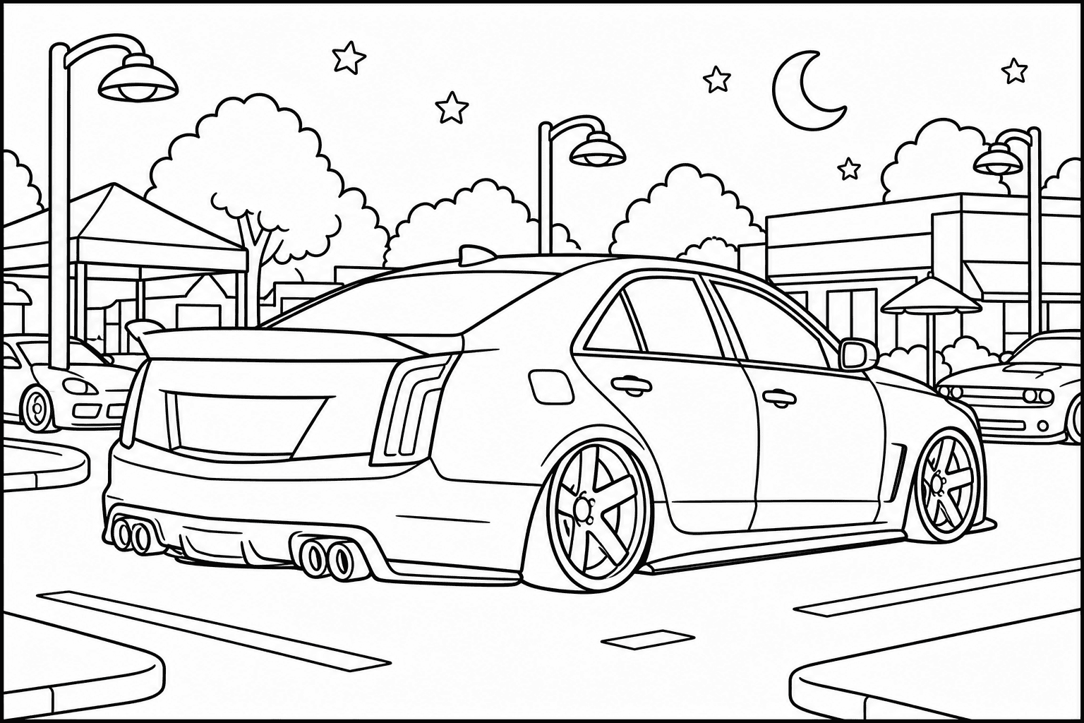 Cadillac CTS-V 3rd Gen coloring page