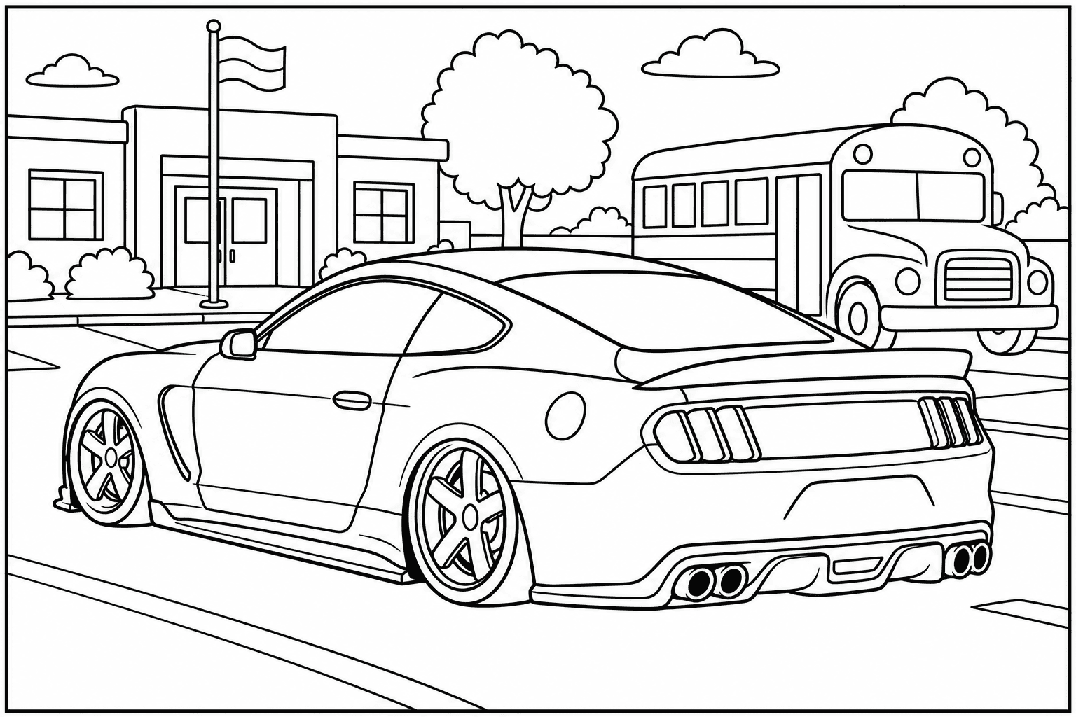 Ford Mustang Shelby GT350 coloring page