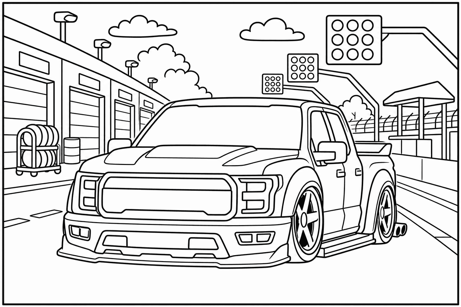 Ford F-150 Raptor R coloring page