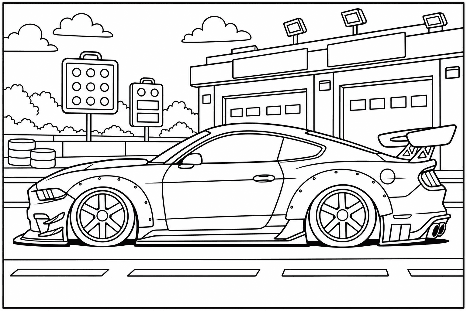 Ford Mustang Mach 1 coloring page