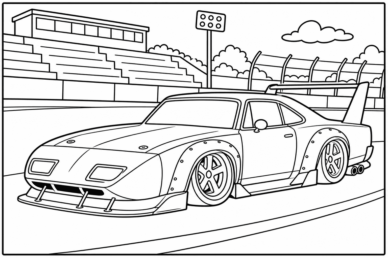 Plymouth Road Runner Superbird coloring page