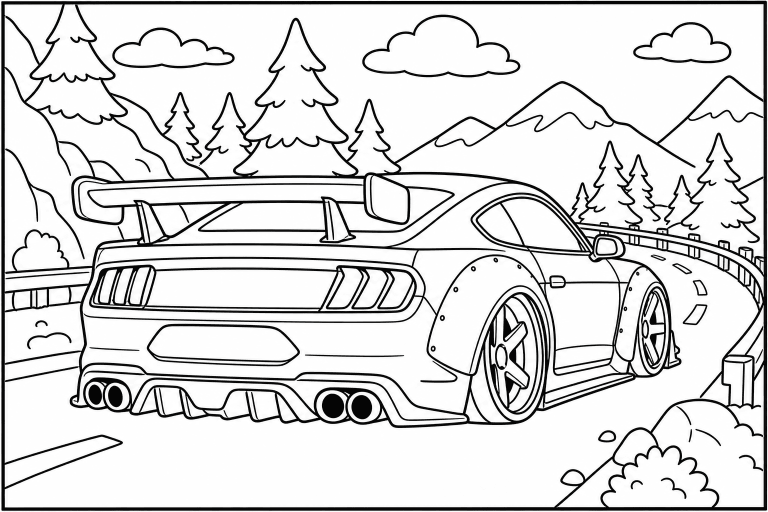 Ford Mustang Bullitt coloring page