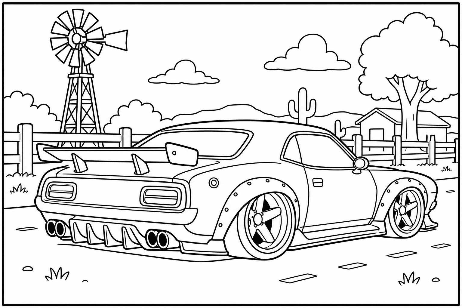 Plymouth Hemi 'Cuda coloring page