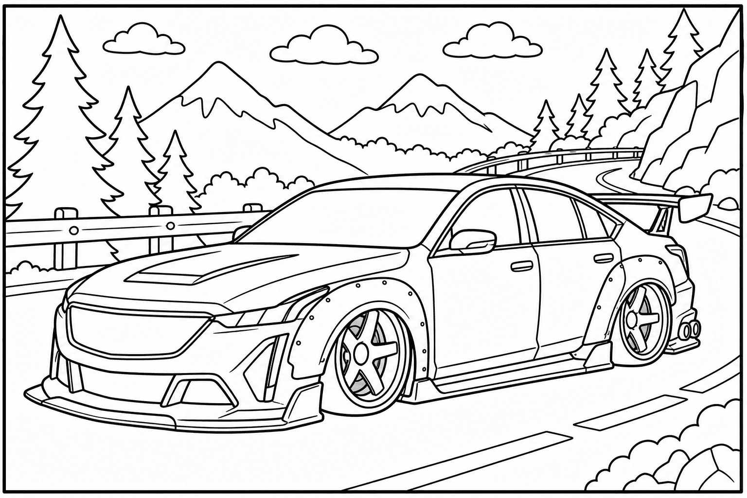 Cadillac CT5-V Blackwing coloring page