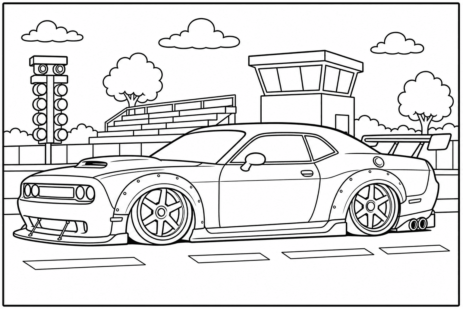 Dodge Challenger SRT Demon coloring page