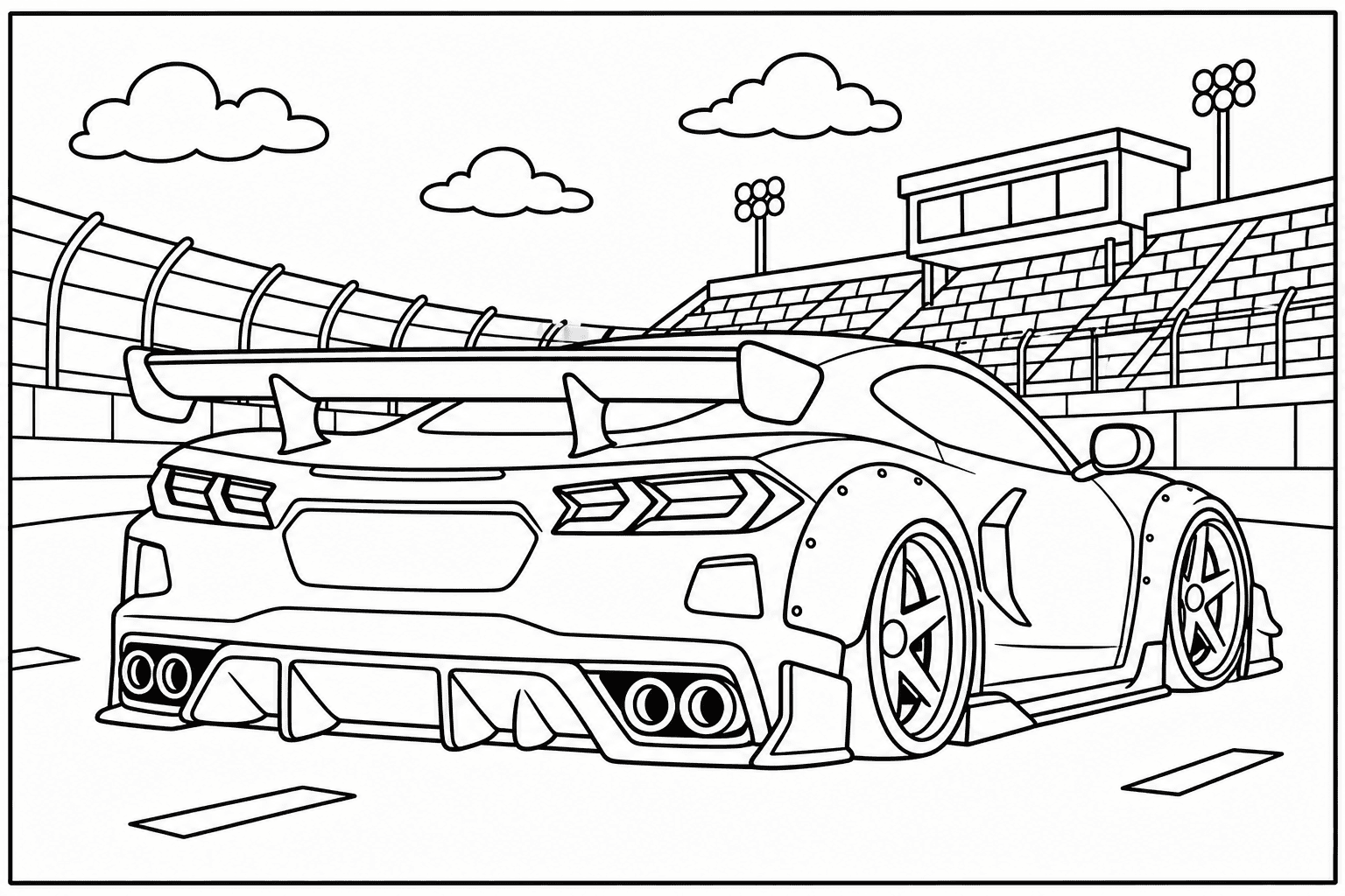 Chevrolet Corvette C8 Stingray coloring page