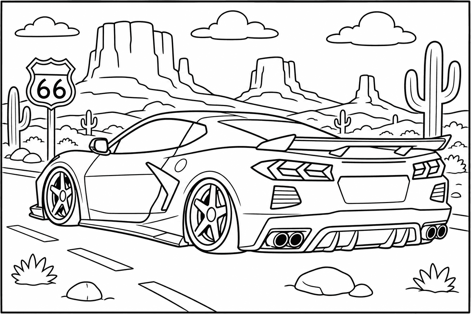 Chevrolet Corvette C8 ZR1 coloring page