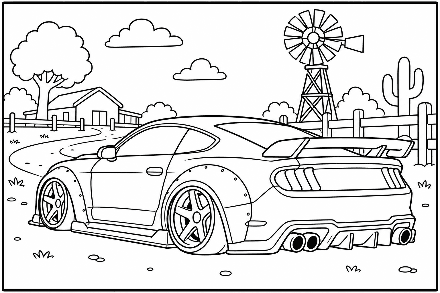 Ford Mustang GT S550 coloring page