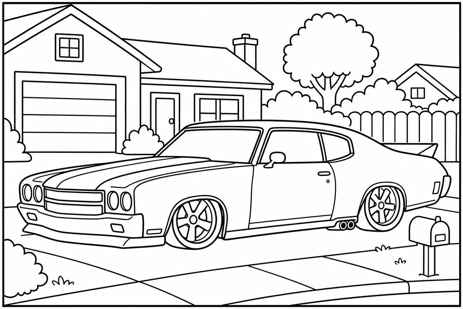Chevrolet Chevelle SS 454 coloring page