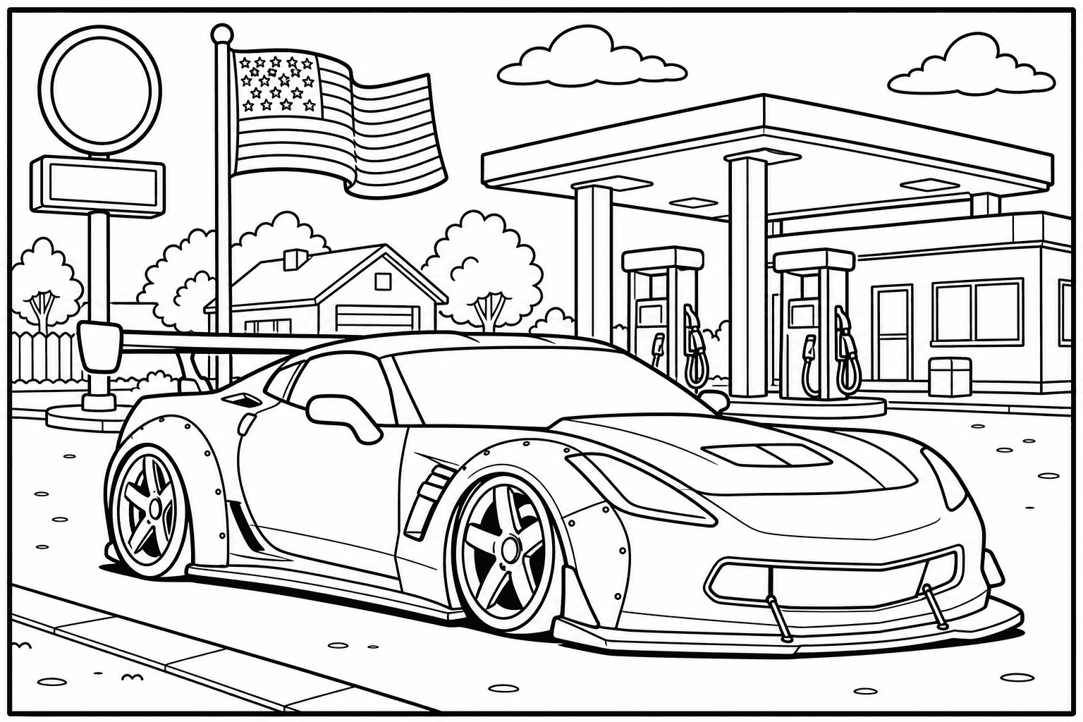 Chevrolet Corvette C7 Z06 coloring page