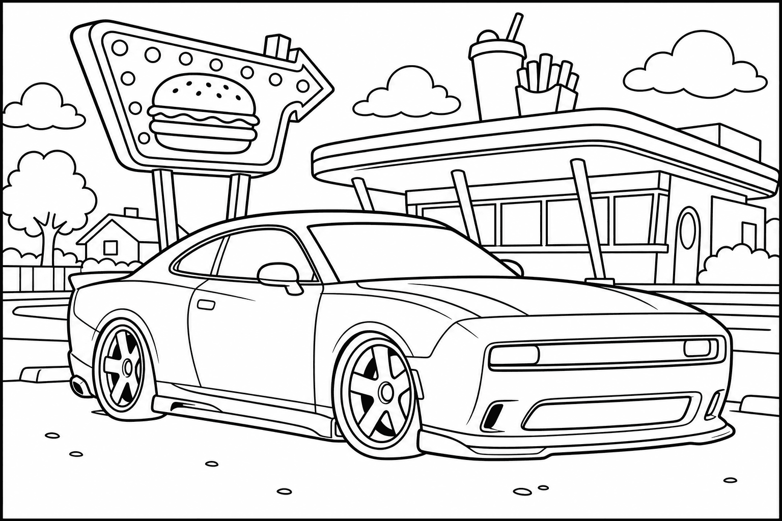 Dodge Charger Daytona SRT Banshee coloring page