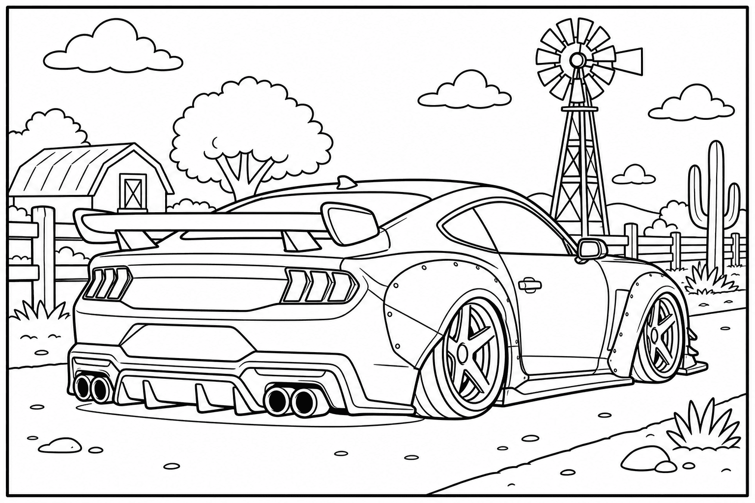 Ford Mustang GT S650 coloring page