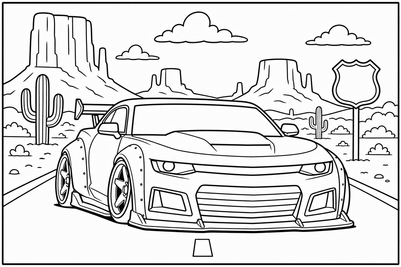 Chevrolet Camaro ZL1 6th Gen coloring page