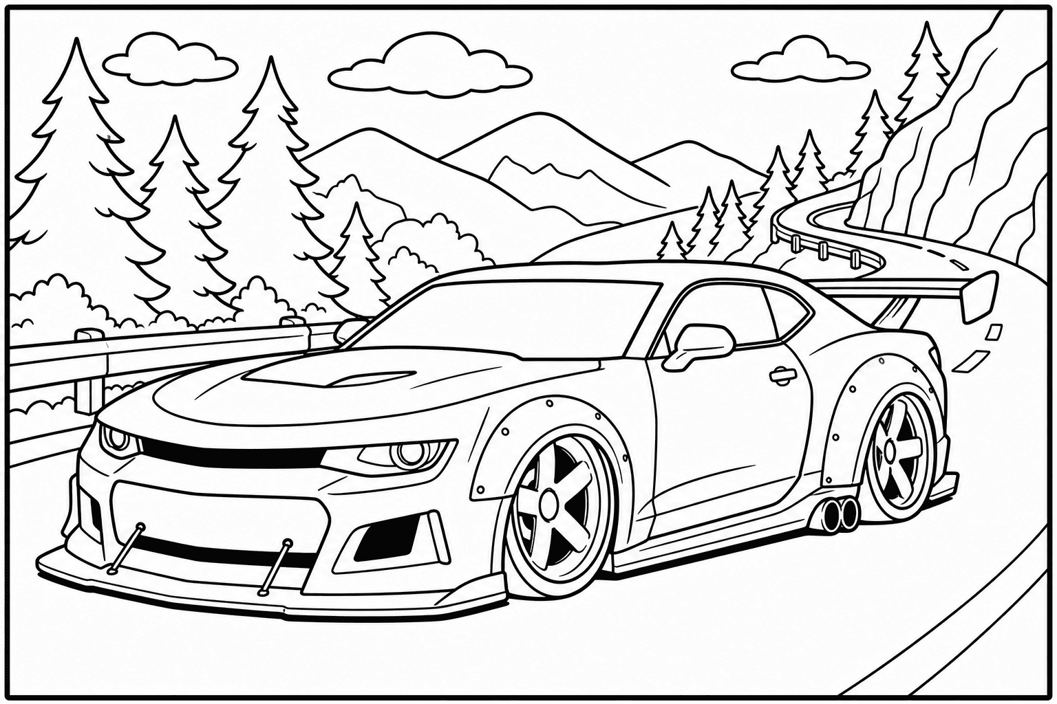 Chevrolet Camaro SS 1LE coloring page