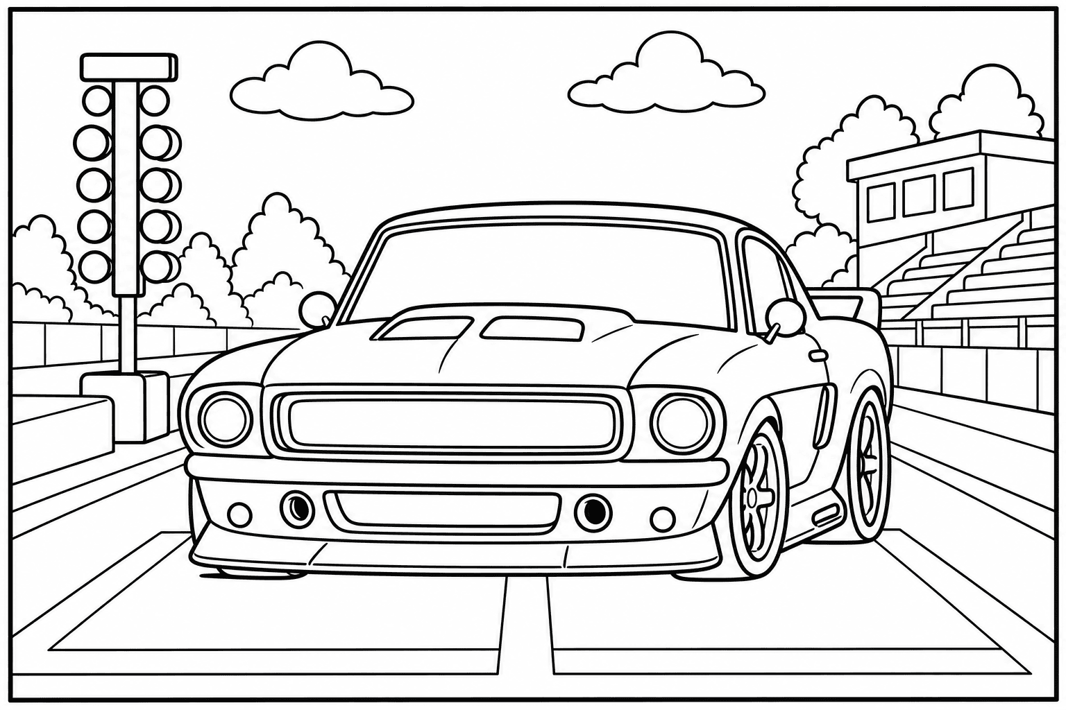 Ford Mustang Shelby GT500 Fastback coloring page