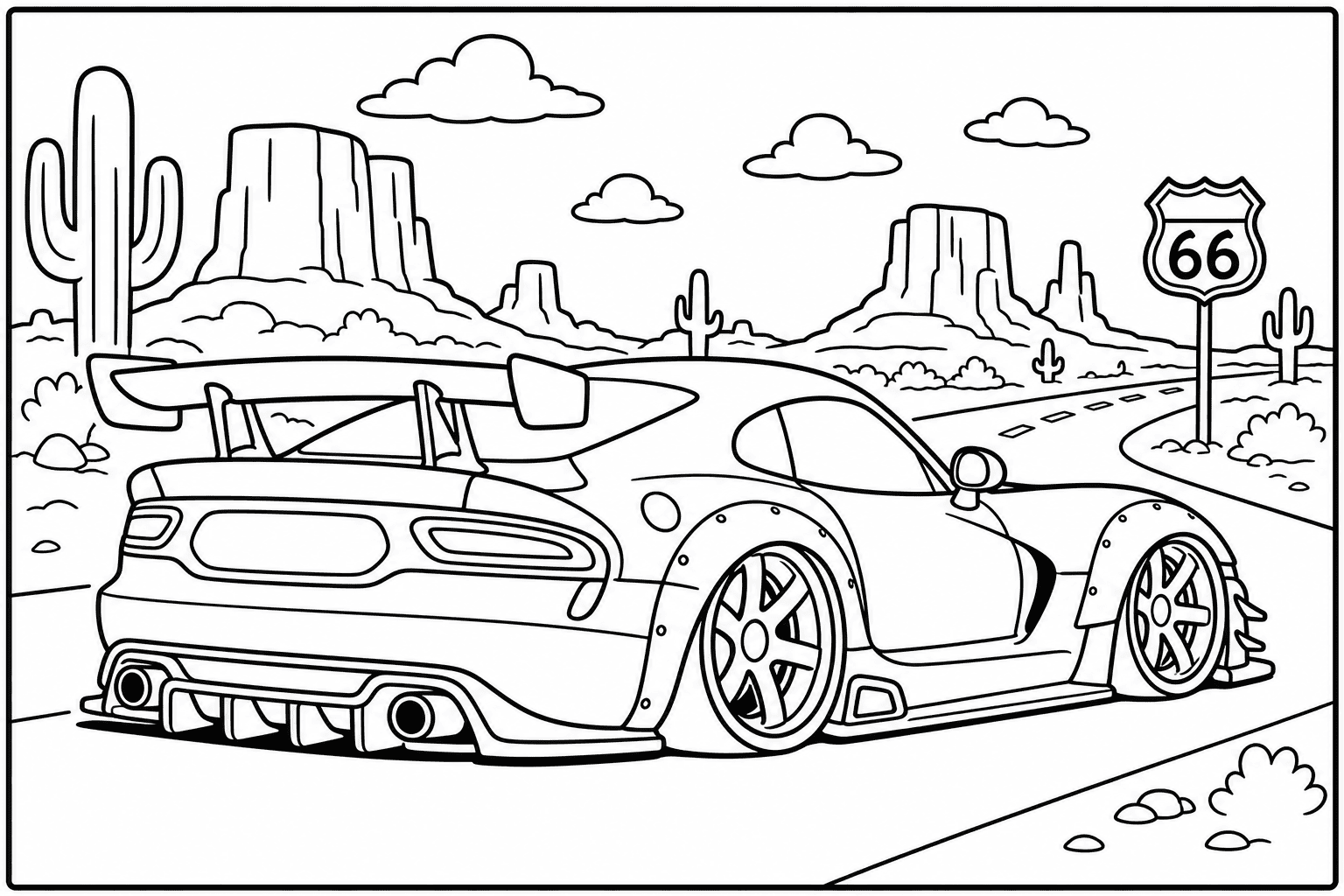 Dodge Viper ACR coloring page