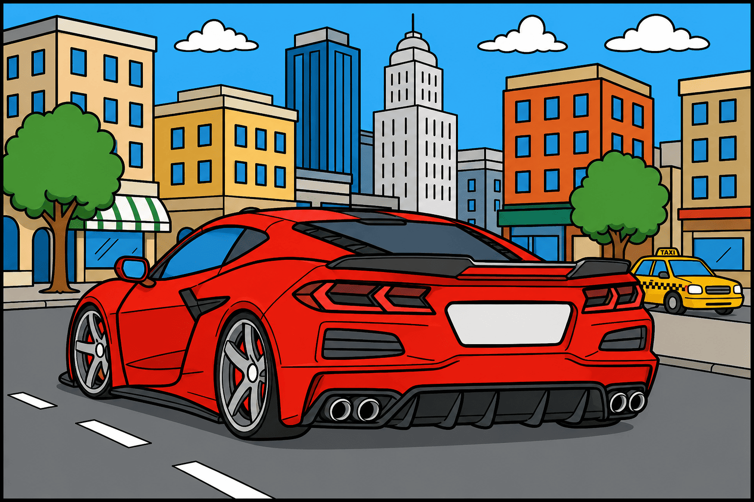 American Muscle Cars — car coloring book cover