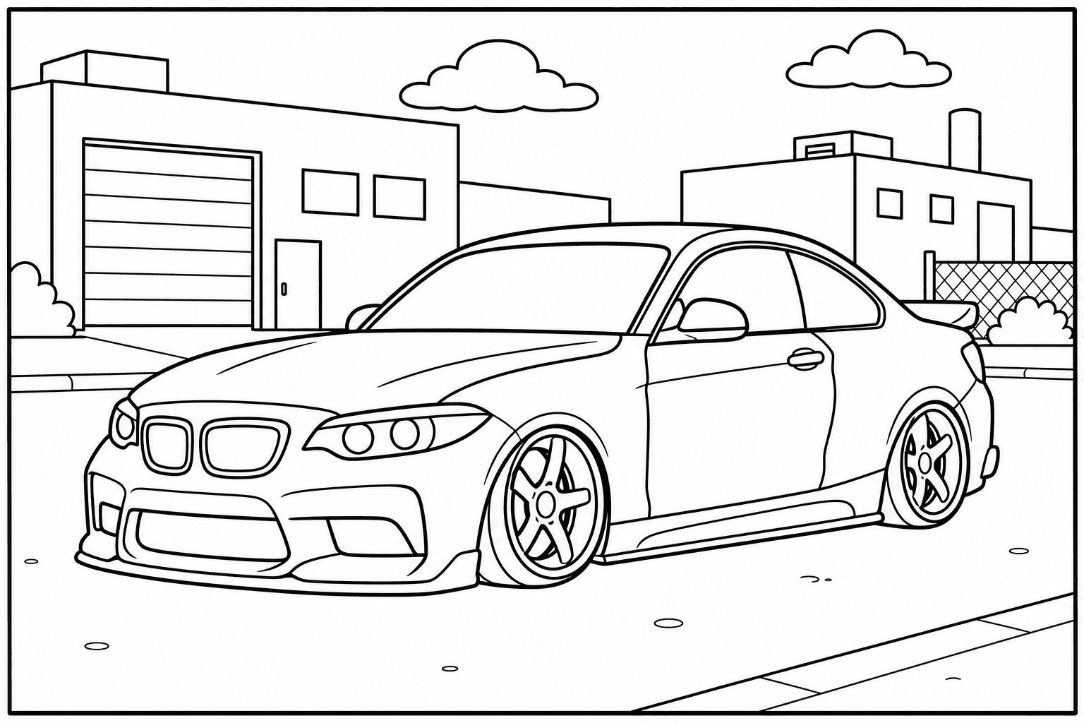 BMW M2 CS F87 coloring page