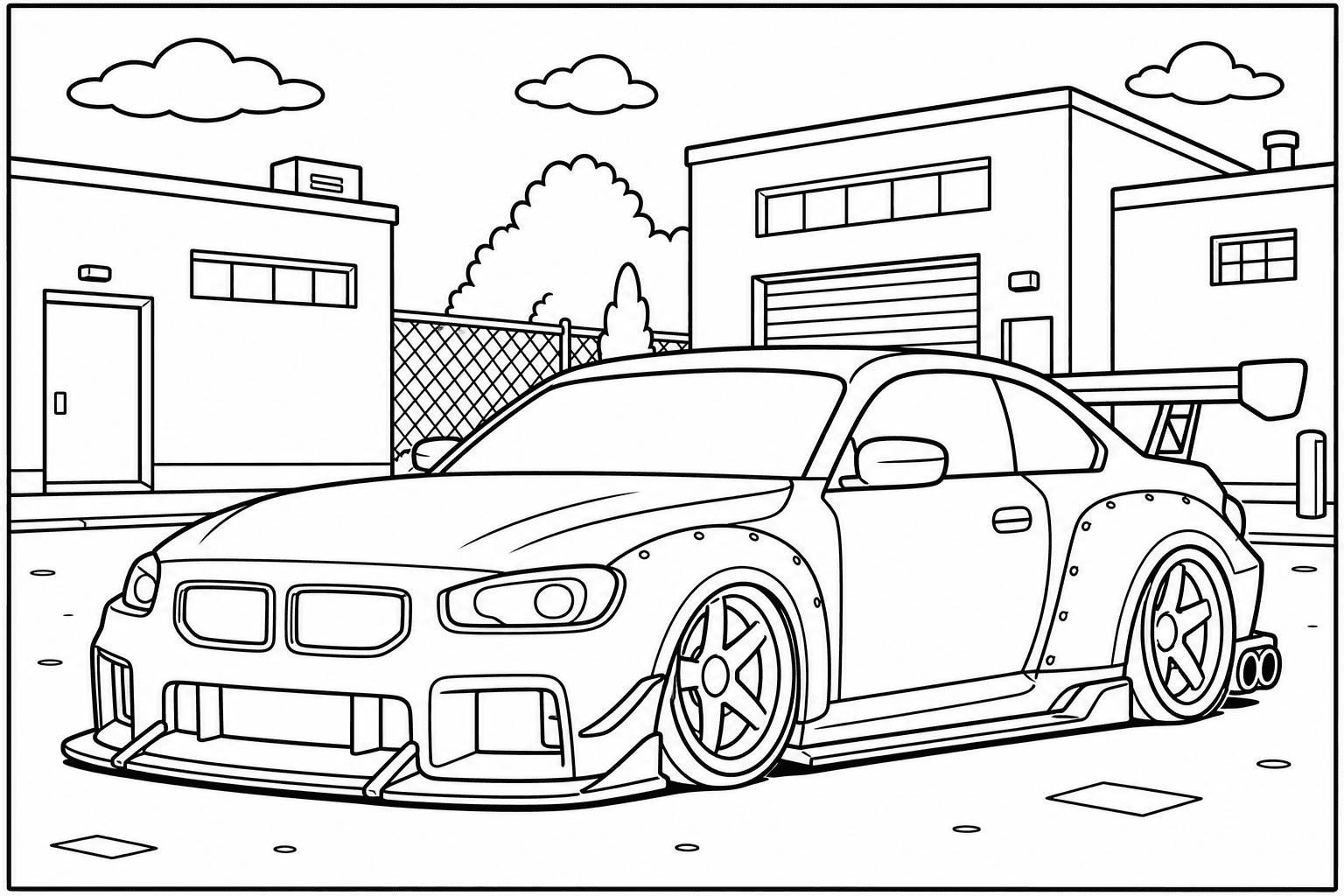 BMW M2 G87 coloring page
