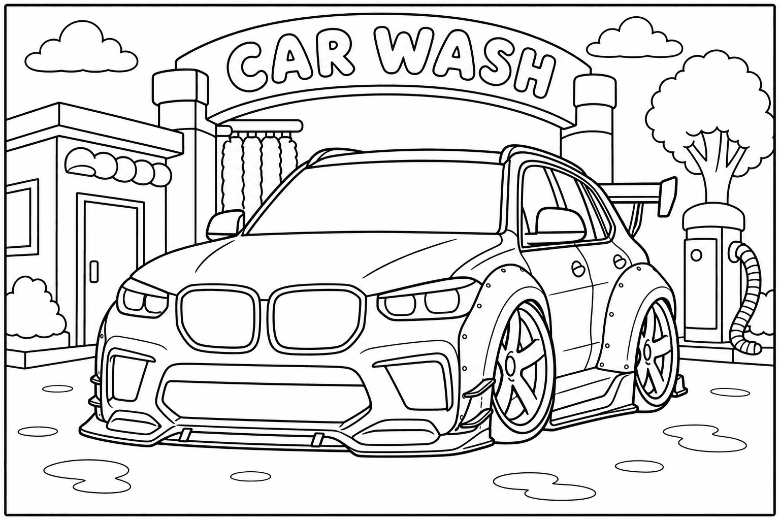 BMW X5 M Competition F95 coloring page