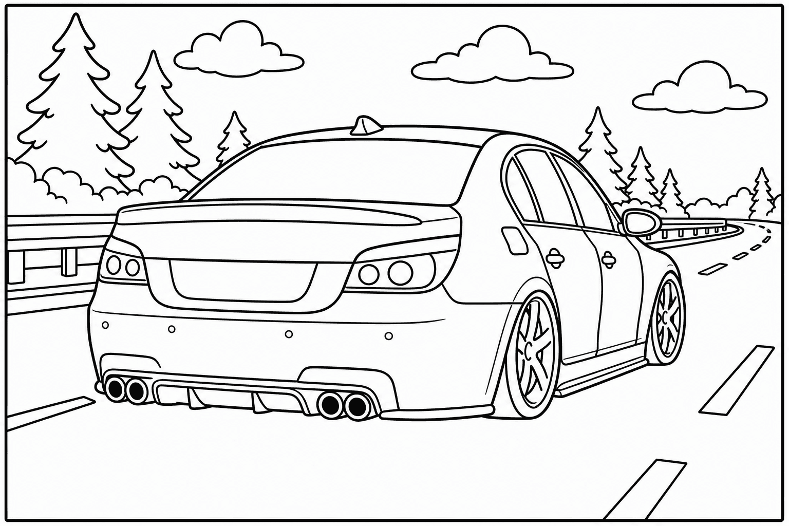 BMW M5 E60 coloring page
