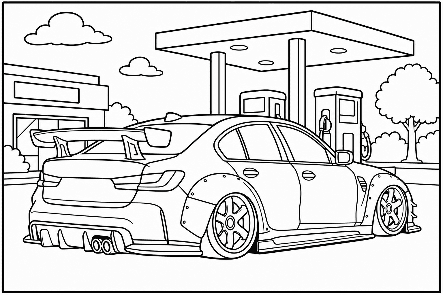 BMW M3 Competition G80 coloring page