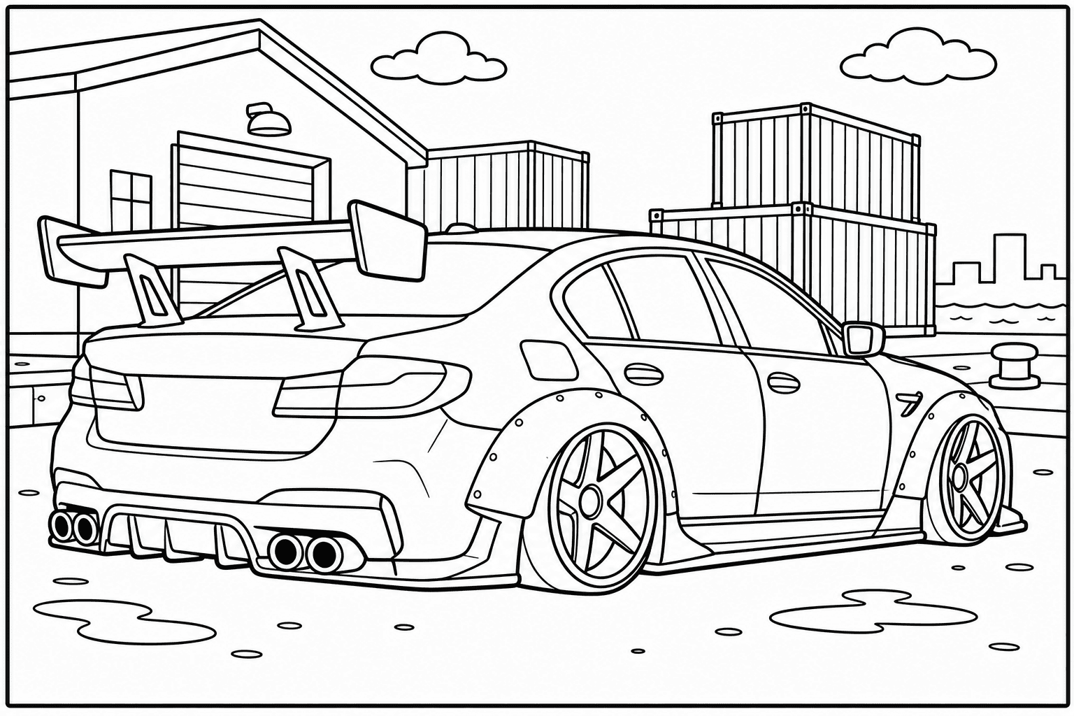 BMW M5 F90 Competition coloring page