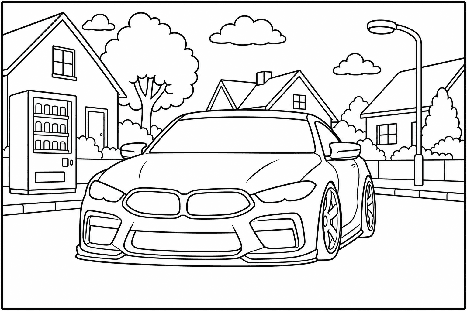 BMW M8 Gran Coupe F93 coloring page