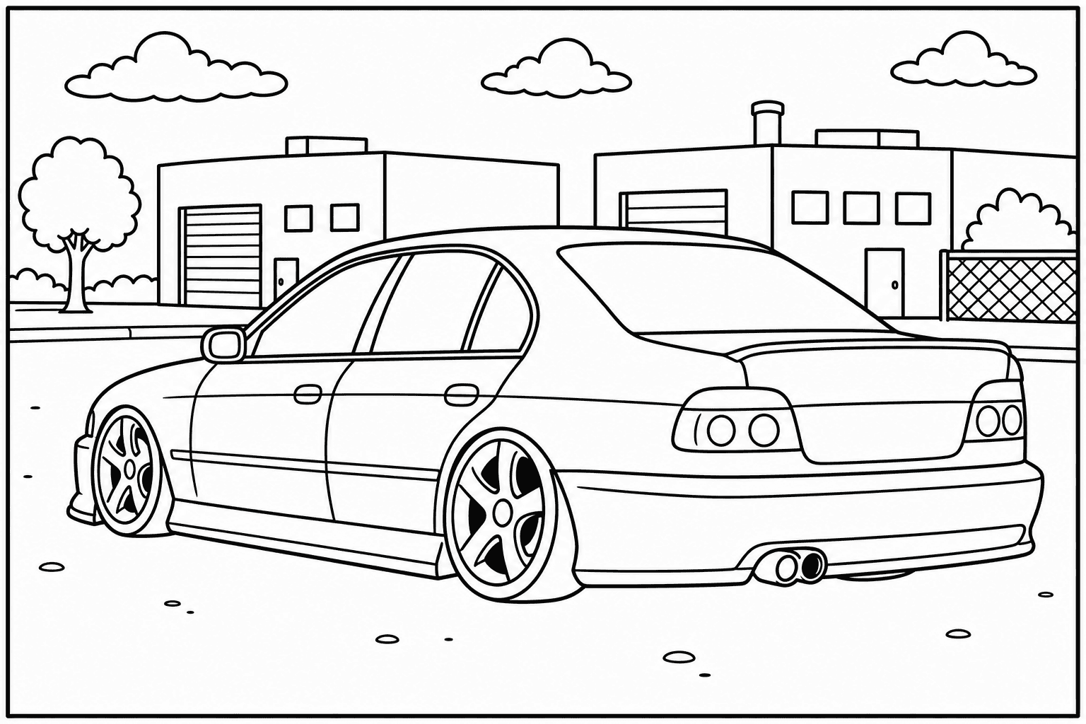 BMW M5 E39 coloring page
