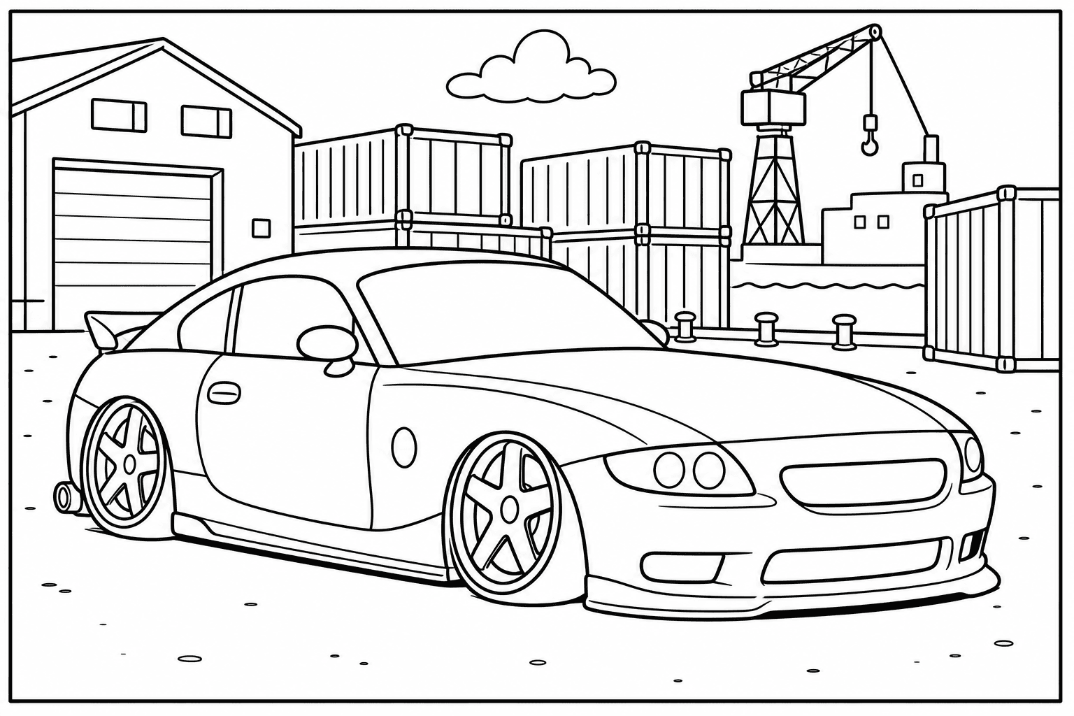 BMW Z4 M Coupe E86 coloring page