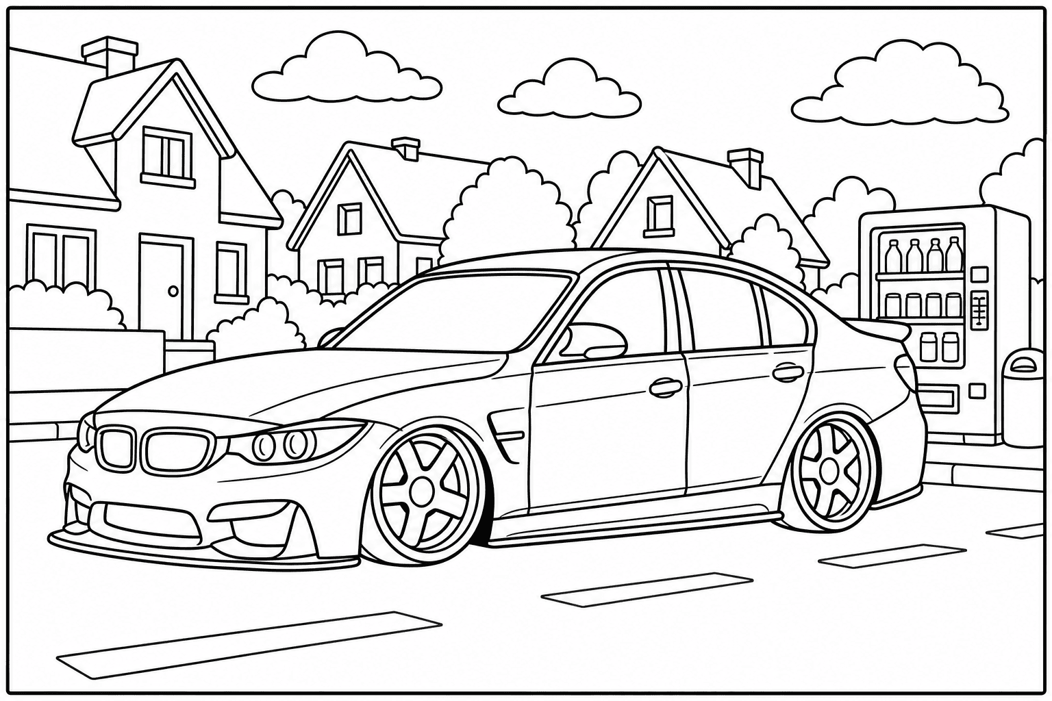 BMW M3 F80 Competition coloring page