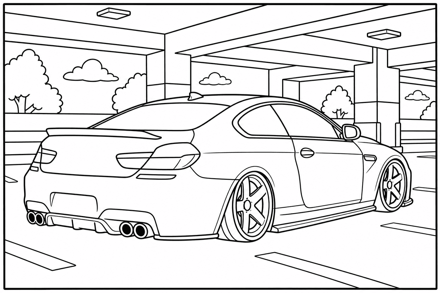 BMW M6 F13 Competition coloring page