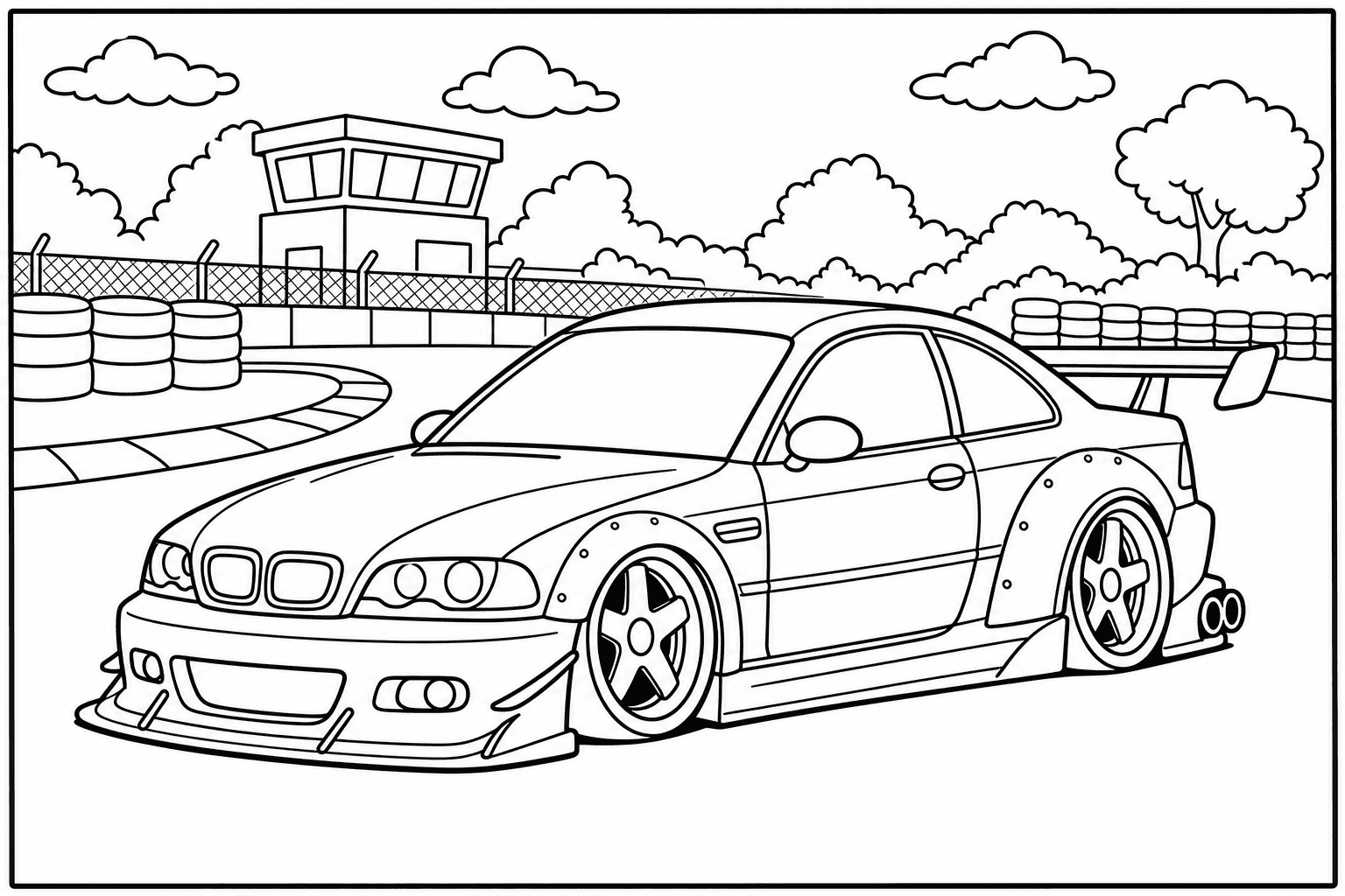 BMW M3 E46 Coupe coloring page