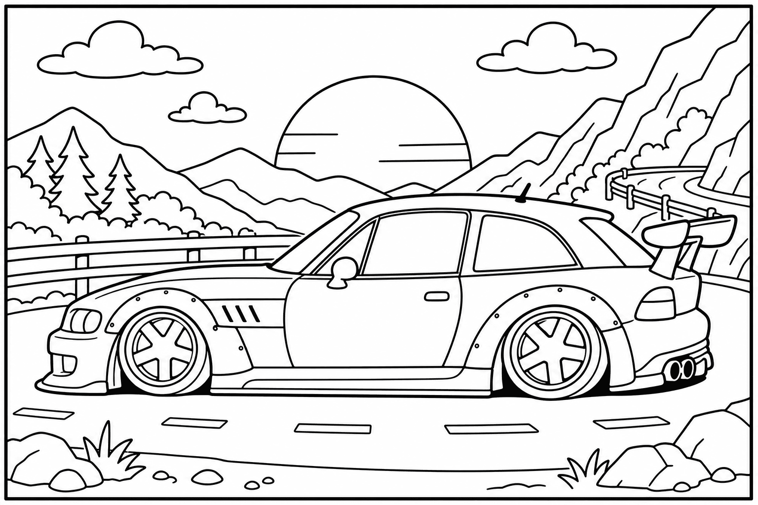 BMW Z3 M Coupe coloring page
