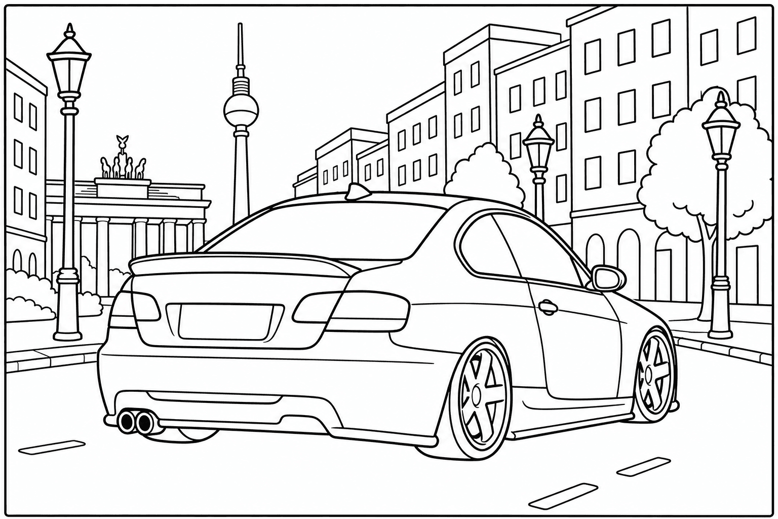 BMW 335i E92 Coupe coloring page