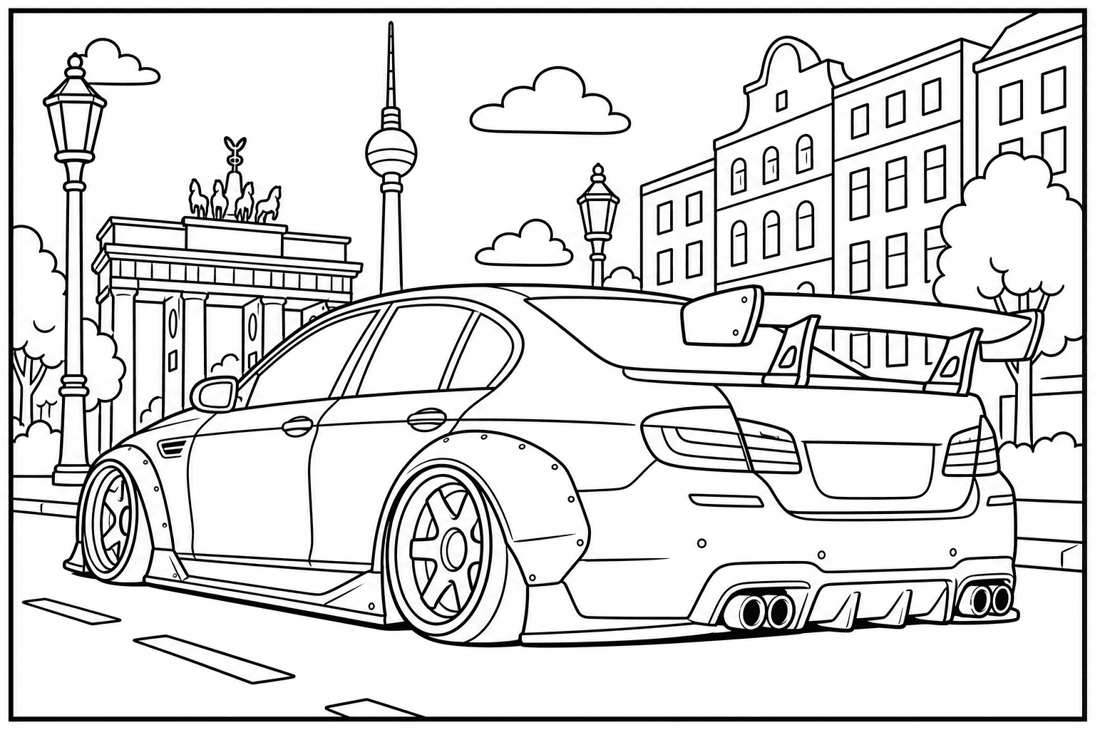 BMW M5 F10 Competition coloring page