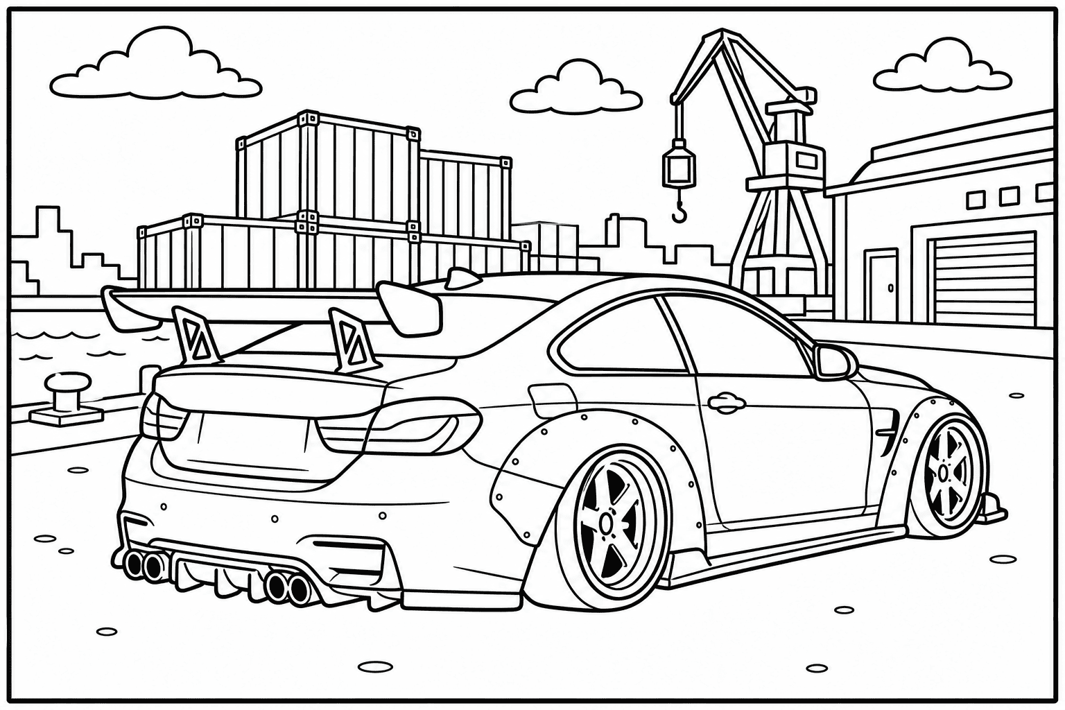 BMW M4 GTS F82 coloring page