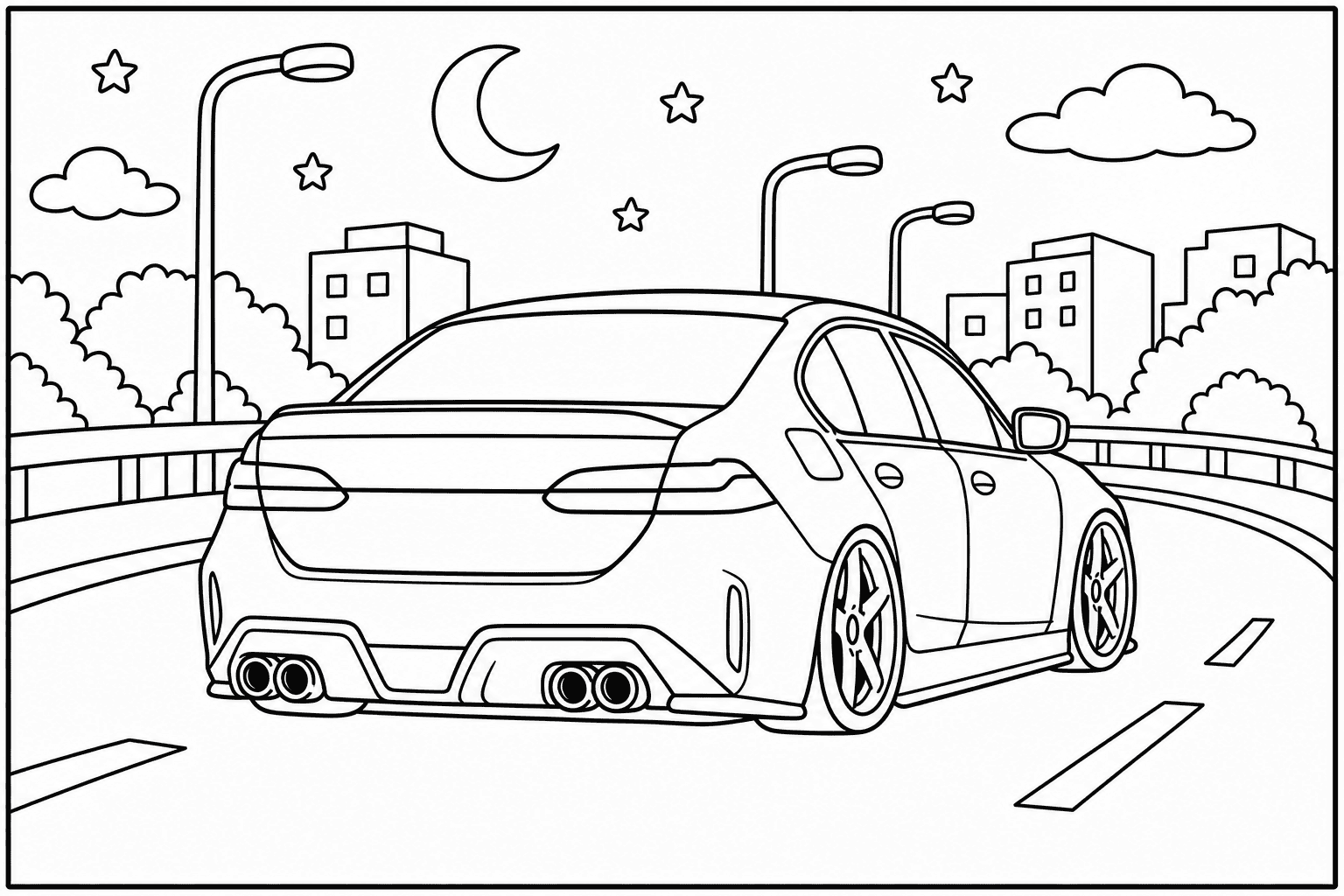 BMW M5 G90 coloring page