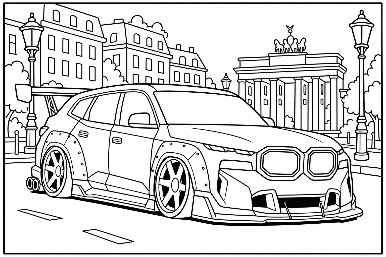 BMW XM coloring page